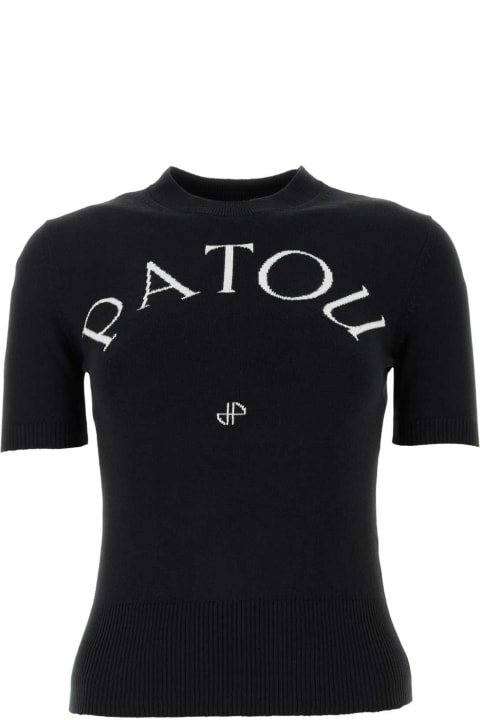 Patou for Women Patou Black Cotton Blend T-shirt