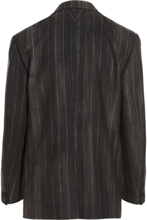 Coats & Jackets for Men Versace 'croc Pinstripe' Blazer Jacket