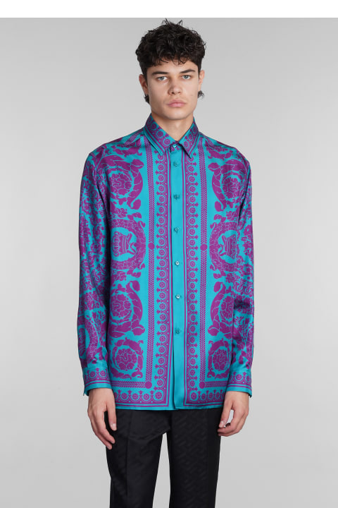 Shirt In Viola Silk
