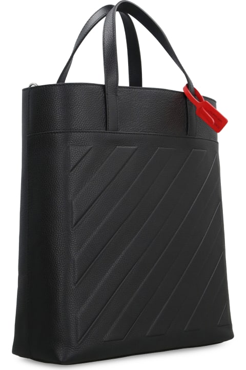 Bags for Men Off-White Binder Leather Tote