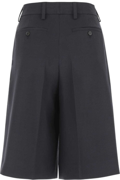 Prada Pants & Shorts for Women Prada Navy Blue Wool Bermuda Shorts