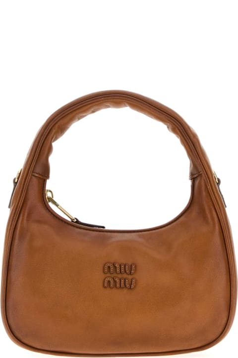 Miu Miu for Kids Miu Miu Caramel Leather Wander Handbag