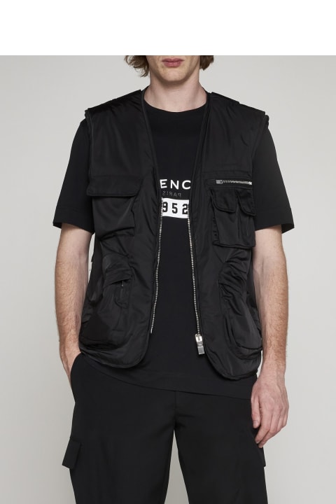 メンズ Givenchyのコート＆ジャケット Givenchy Multi-pockets Nylon Vest