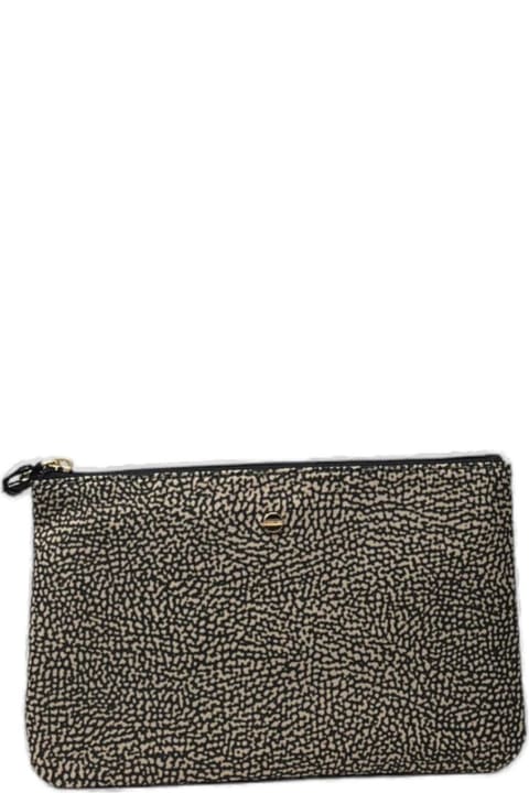 Borbonese Clutches for Women Borbonese Zip-up Pouch Borbonese