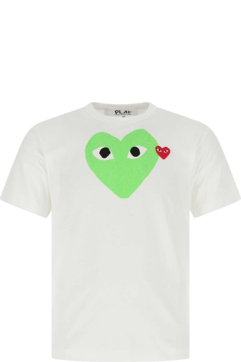 Comme des Garçons Play Topwear for Men Comme des Garçons Play Heart Print Crewneck T-shirt