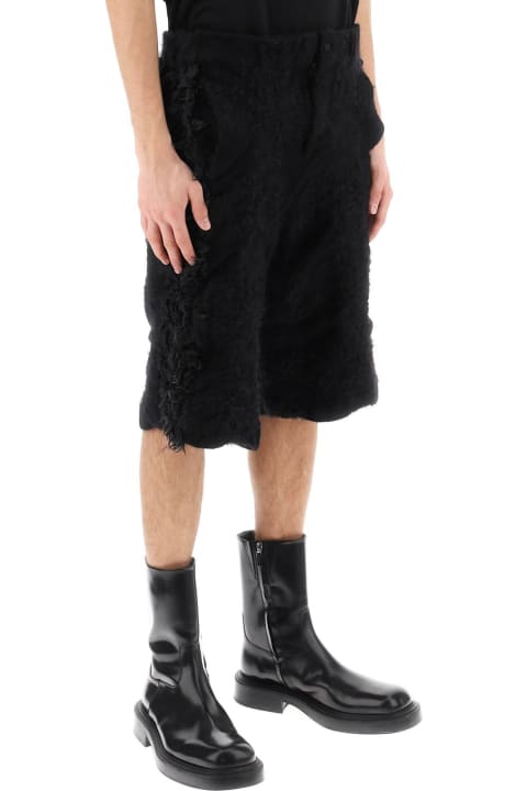 Comme Des Garçons Homme Plus Pants for Men Comme Des Garçons Homme Plus Fur-effect Knitted Shorts