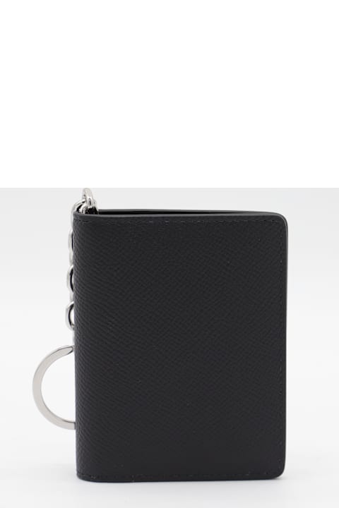 Maison Margiela Wallets for Women Maison Margiela Black Leather Four Stitches Card Holder