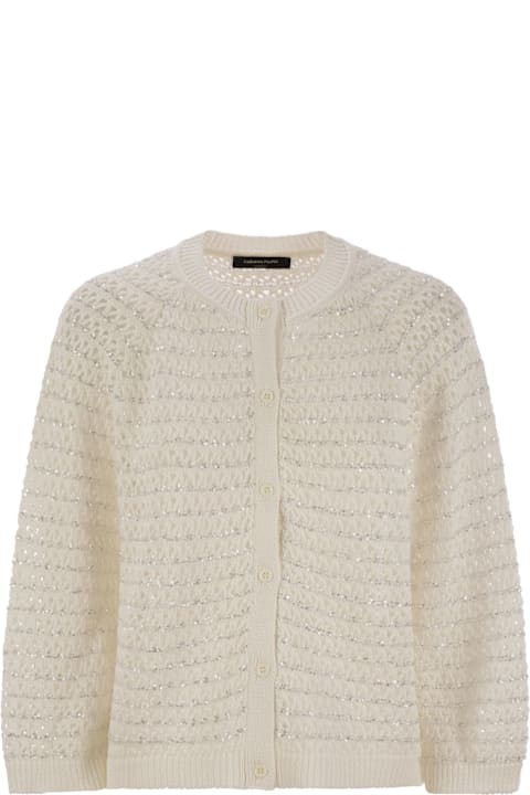 Homeware Fabiana Filippi Cotton Open Cape With Sequins