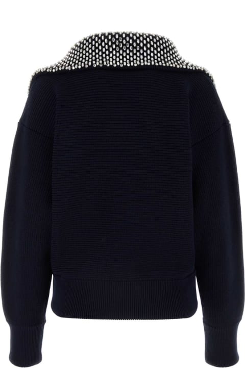 Gucci for Women Gucci Navy Blue Cotton Blend Sweater
