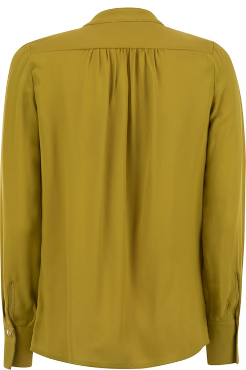 Homeware Elisabetta Franchi Georgette Shirt With Charms And Logo
