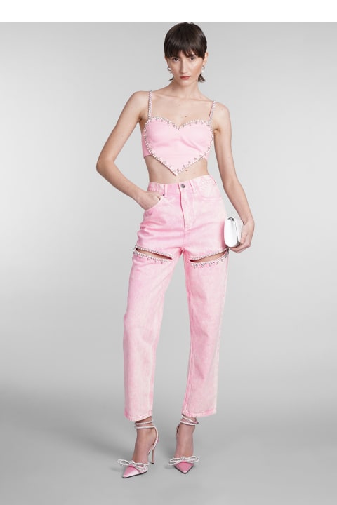 AREA Pants & Shorts for Women AREA Jeans In Rose-pink Cotton