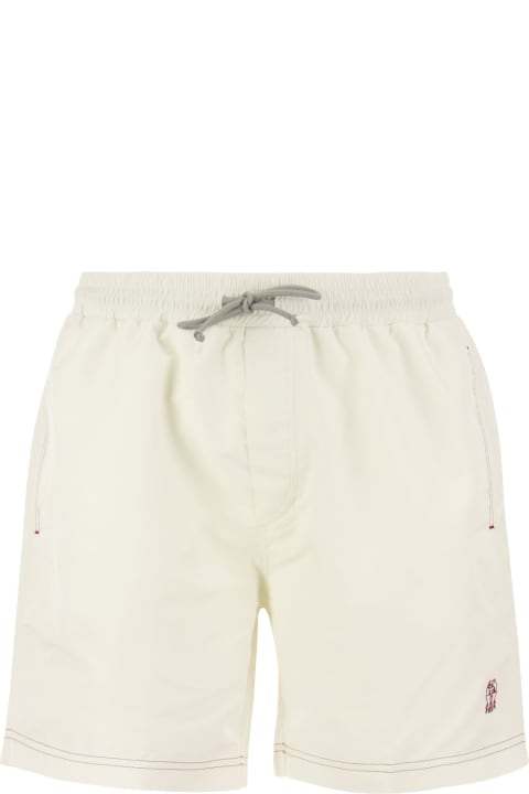 Clothing Sale for Men Brunello Cucinelli Swim Shorts In White