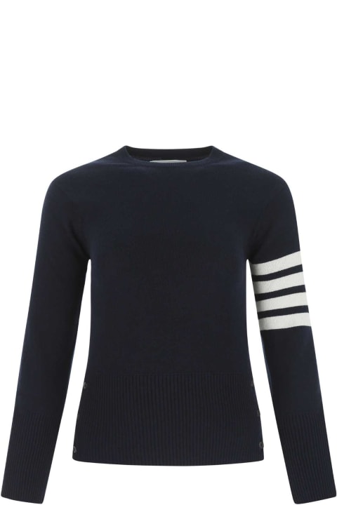 Thom Browne for Women Thom Browne Navy Blue Wool Sweater