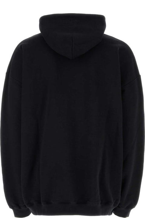 Fleeces & Tracksuits for Women VETEMENTS Black Cotton Blend Oversize Sweatshirt