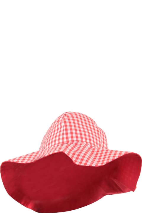 Red And White Girl Hat With Logo