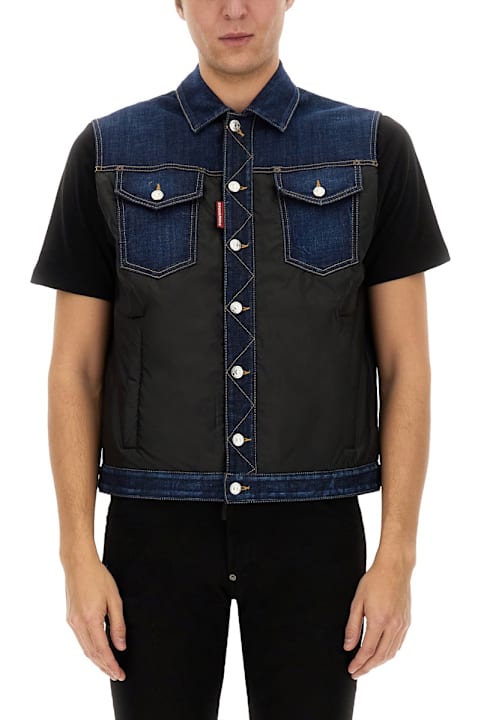 Dsquared2 Coats & Jackets for Men Dsquared2 Denim Puffer Vest