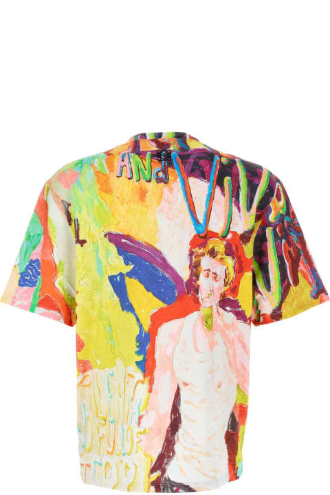 Loewe Topwear for Men Loewe Printed Cotton Oversize T-shirt