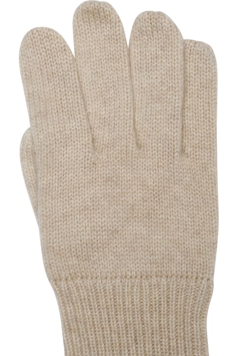 Gloves for Women Aspesi Honey Beige Cashmere Long Gloves