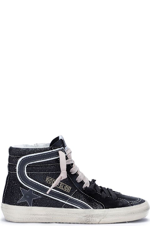 Golden Goose for Women Golden Goose Slide Classic Glittered Sneakers