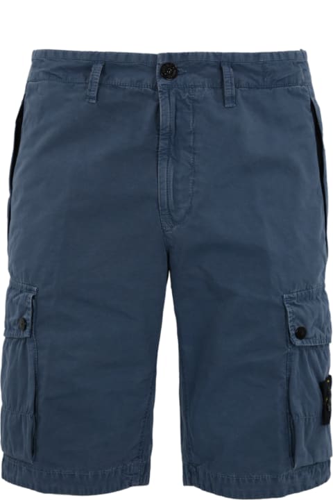 Pants for Men Stone Island Bermuda Shorts In Cotton Canvas