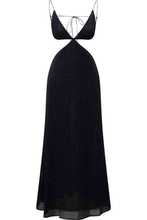 Black Lumiere Cut-out Dress In Polyamide Woman