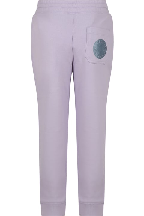 Stella McCartney Kids Stella McCartney Kids Purple Trousers For Girl With Logo