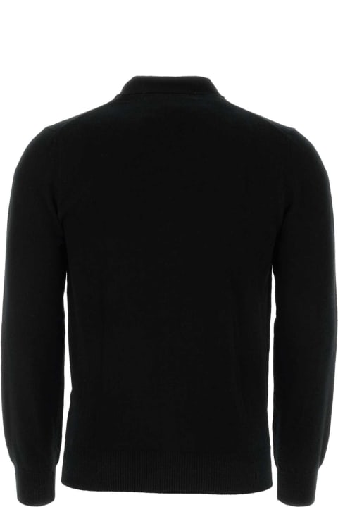 Sweaters for Men Comme des Garçons Play Black Wool Cardigan