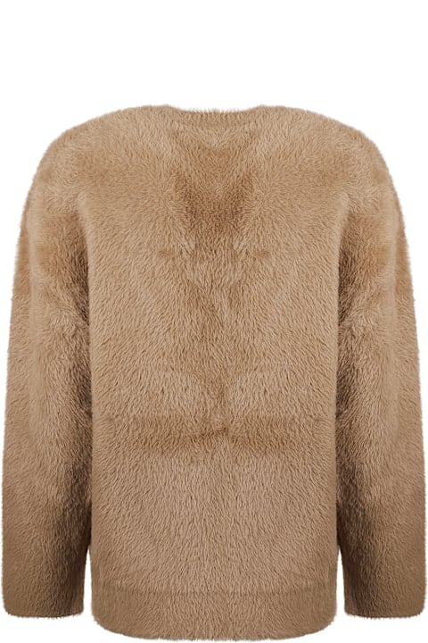 Homeware Forte_Forte All-over Fur Applique V-neck Cardigan