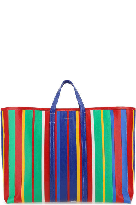 Totes for Men Balenciaga Multicolor Leather Large Barber Shopping Bag