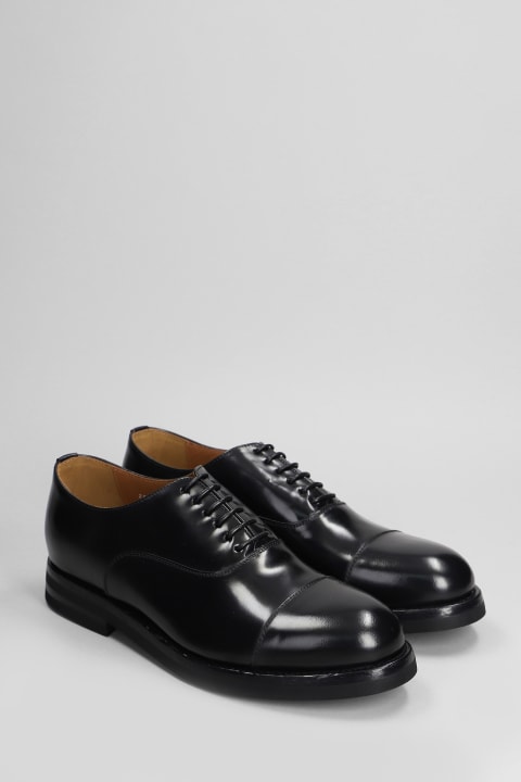 Green George Shoes for Men Green George Lace Up Shoes In Black Leather