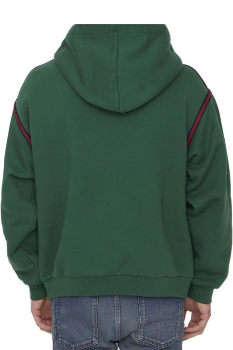 Gucci Fleeces & Tracksuits for Men Gucci Logo Embroidered Drawstring Hoodie