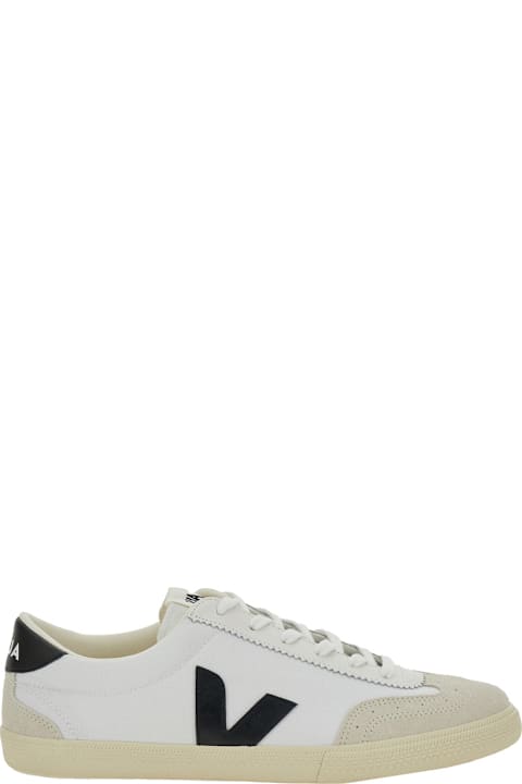 أدوات منزلية Veja 'v-10' White Sneakers With Side Logo Application In Leather Unisex
