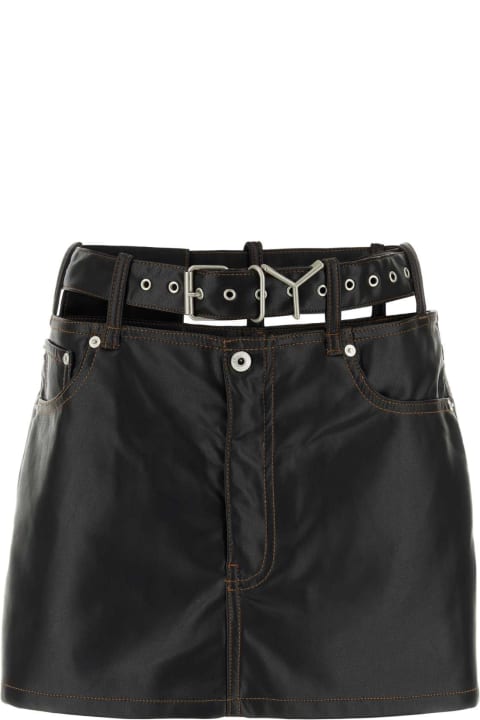Y/Project Skirts for Women Y/Project Black Denim Mini Skirt