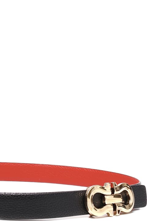 Ferragamo أحزمة لـ السيدات Ferragamo Reversible Calfskin Belt