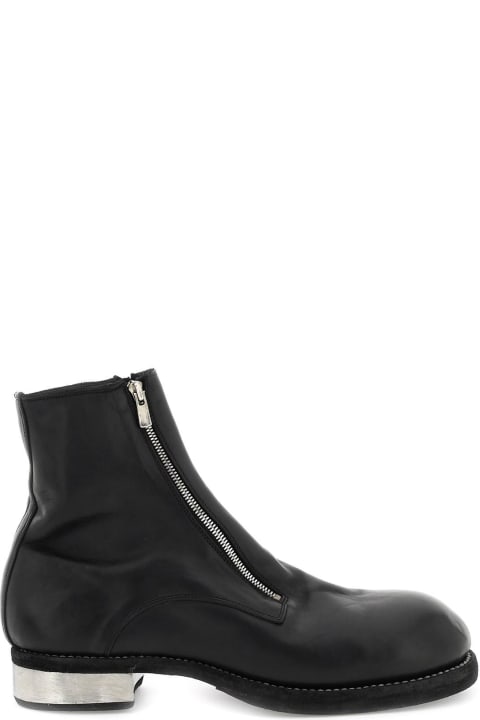 Fashion for Men Guidi Leather Double-zip Ankle Boots