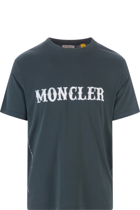 Moncler Genius Topwear for Men Moncler Genius Man Dark Green Moncler Fragment T-shirt