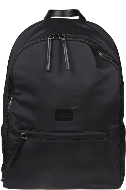 Bags for Men A.P.C. Logo Patch Zip-up Backpack