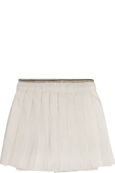 Bottoms for Girls Brunello Cucinelli Technical Fabric Skirt