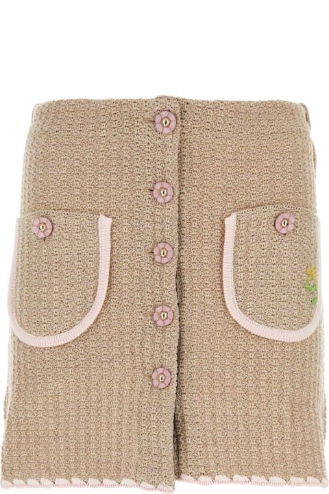 Fashion for Women Cormio Powder Pink Crochet Chiara Mini Skirt