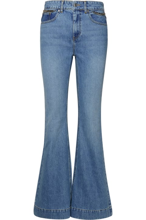 Stella McCartney Jeans for Women Stella McCartney 'falabella Chain' Light Blue Cotton Jeans