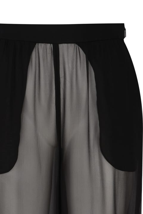 Pants & Shorts for Women Saint Laurent Wide Trousers In Crepe Muslin
