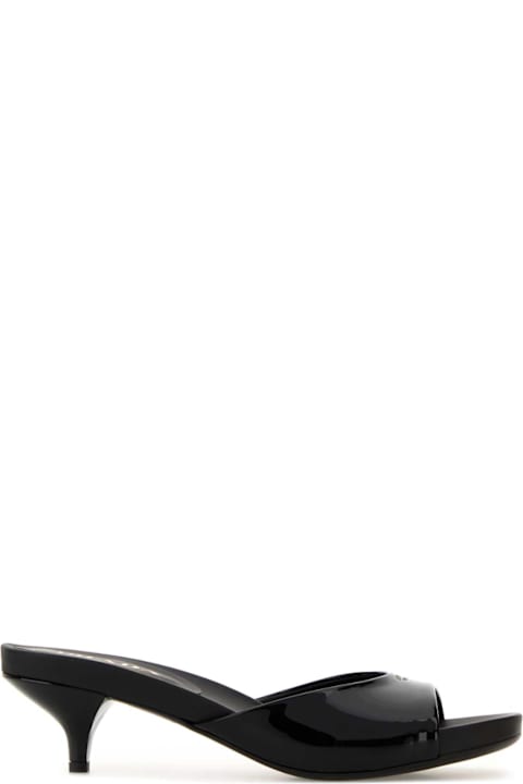 Prada Black Leather Mules