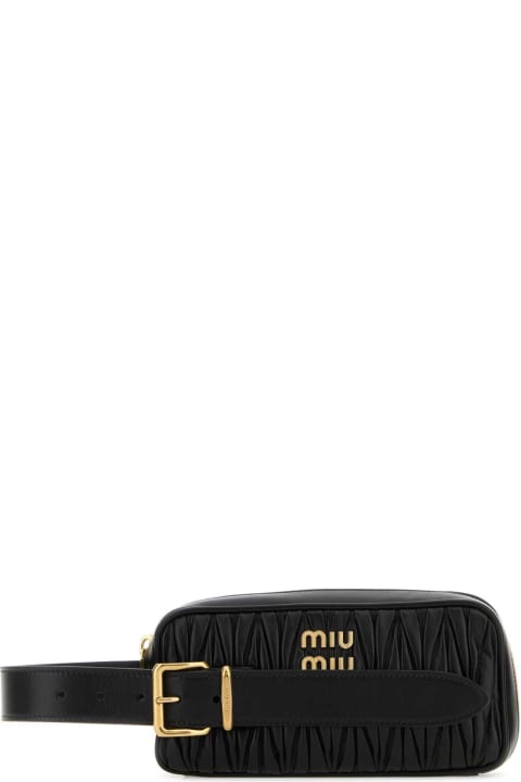 Miu Miu for Women Miu Miu Black Leather Clutch