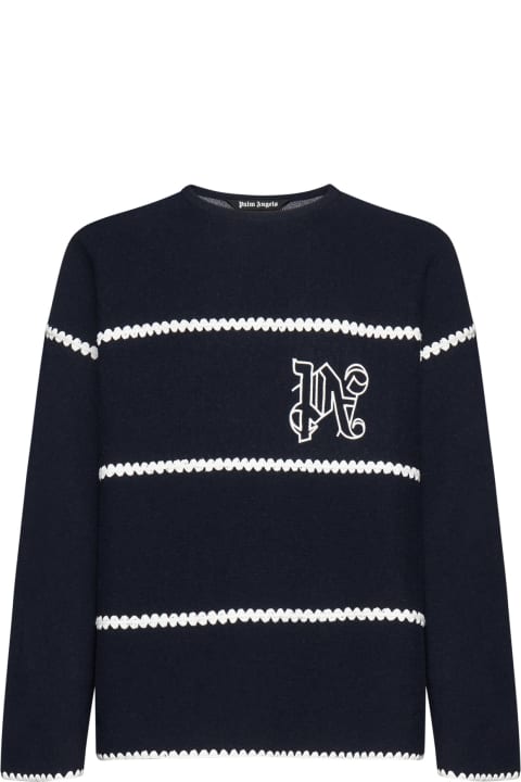 Homeware Palm Angels Monogrammed Striped Sweater