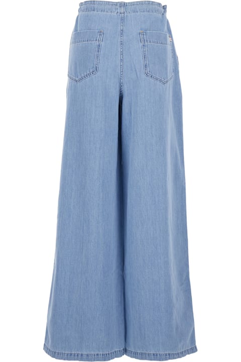 AG Jeans لـ Men AG Jeans 'kali' Light Blue Jeans With Wide Leg And Drawstring On The Front In Denim For Women
