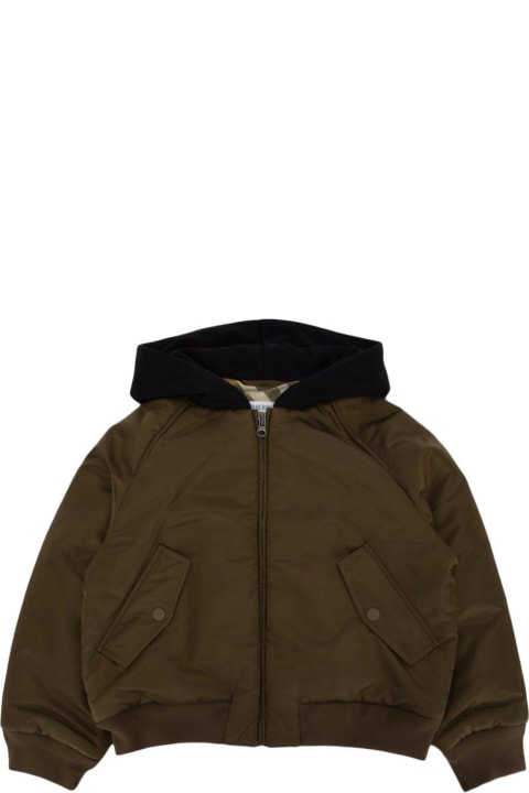 Burberryのボーイズ Burberry Zip-up Hooded Jacket
