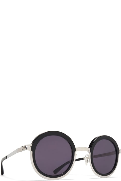 Mykita Eyewear for Women Mykita Phillys - Shiny Silver / Black Cool Sunglasses