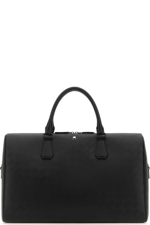 Luggage for Men Montblanc Black Leather 142 Travel Bag