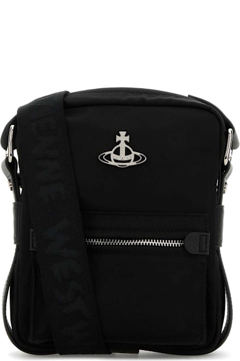 Vivienne Westwood Shoulder Bags for Women Vivienne Westwood Black Fabric Jackson Crossbody Bag