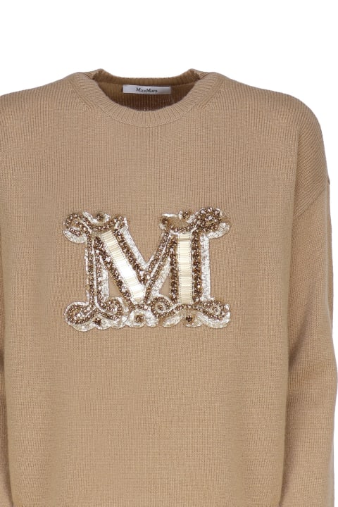 ウィメンズ新着アイテム Max Mara Cashmere Sweater With Jewel Embroidery